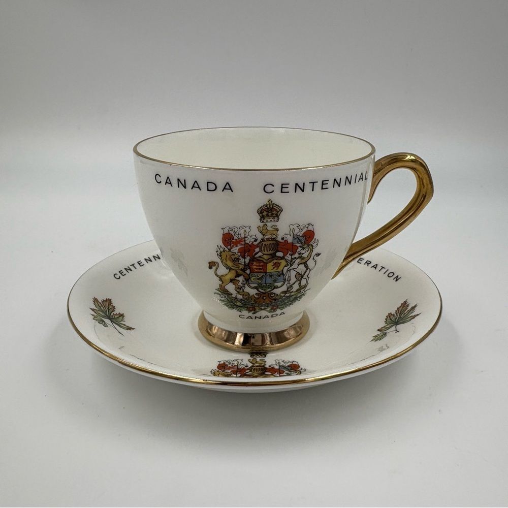 Royal Rose Canadian Centennial 1967 Teacup and Saucer‎